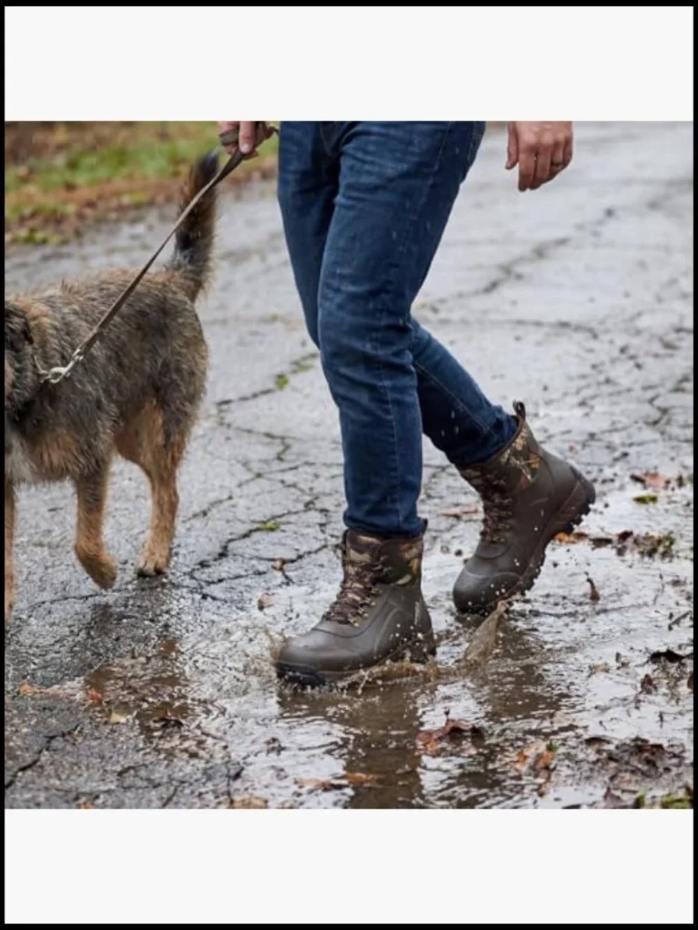 Lace Up Ankle Rain Boots Waterproof Rubber Outdoor Hiking Garden Chore Shoes